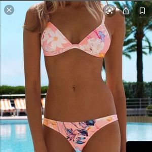 Triangl Pink Floral Neoprene Swimsuit